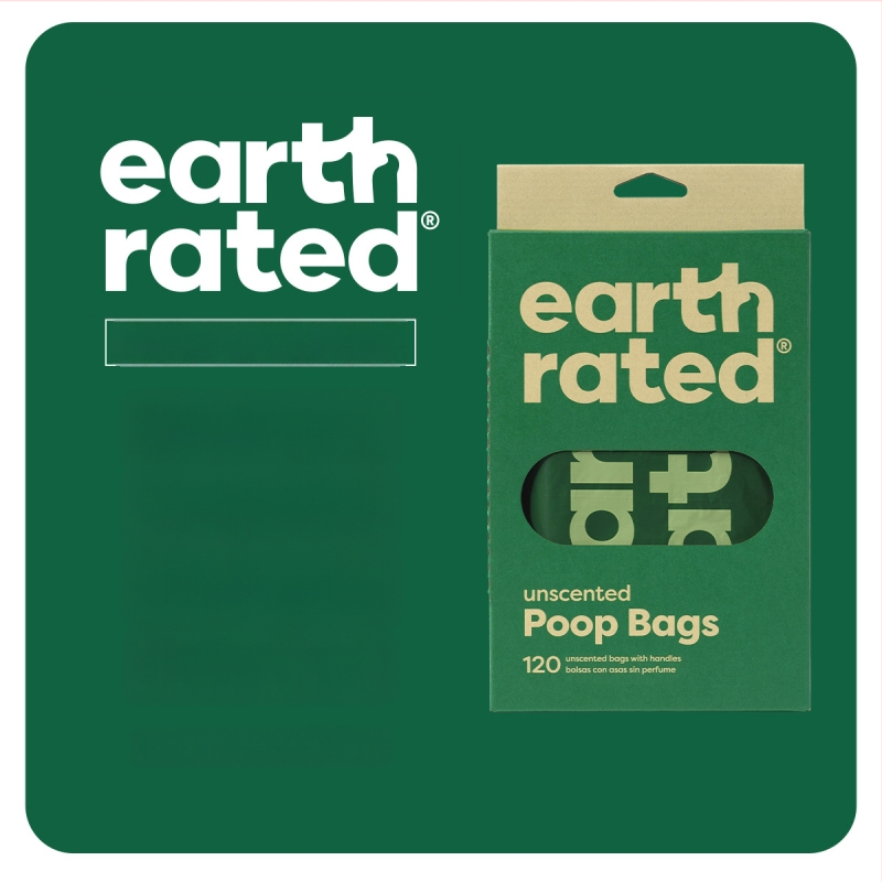 Earth Rated Πλαστικές σακούλες αποβλήτων σκύλων – παχύτερες, βιοδιασπώμενες, φιλικές προς το περιβάλλον, φορητές για βόλτες
