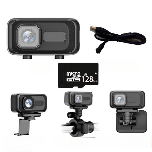 MT100 Motociklo ir elektrinio transporto priemonės įrašymo įrenginys, HD atsparus vandeniui kamera, 140° matymo kampas, 0.8 MP, SD kortelė iki 64GB, WiFi tiesiogiai į mobilųjį telefoną