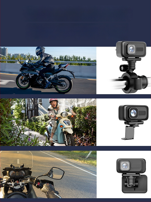MT100 Motociklo ir elektrinio transporto priemonės įrašymo įrenginys, HD atsparus vandeniui kamera, 140° matymo kampas, 0.8 MP, SD kortelė iki 64GB, WiFi tiesiogiai į mobilųjį telefoną