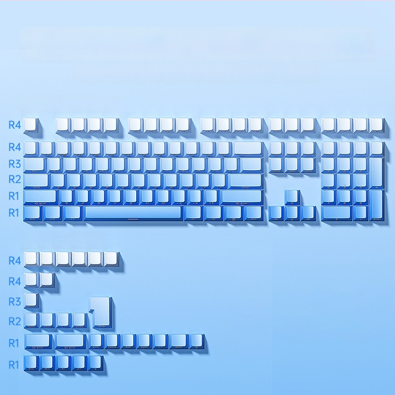 Комплект клавишни капачета за клавиатура Aula Wolf Spider, ABS материал, кабелно свързан, 136 клавиша, без подсветка