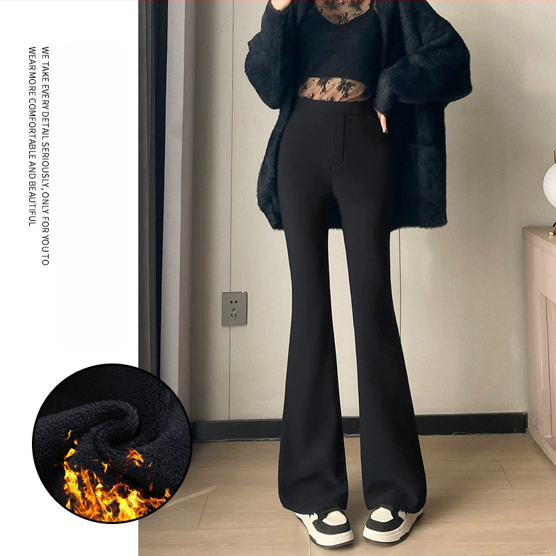 Žieminiai 2025 aukštos juosmens, laisvas kirpimo, ilgos plačios kelnės, iš Roman Cotton/Nylon-Polyamide mišinio, kasualus japonų/korejiečių stilius