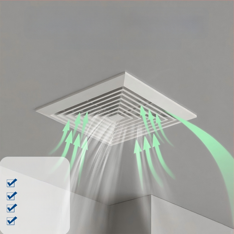 Csatornás típusú szellőztető ventilátor konyhához és fürdőszobához, mennyezet alatti felszerelés, 220V, 40W