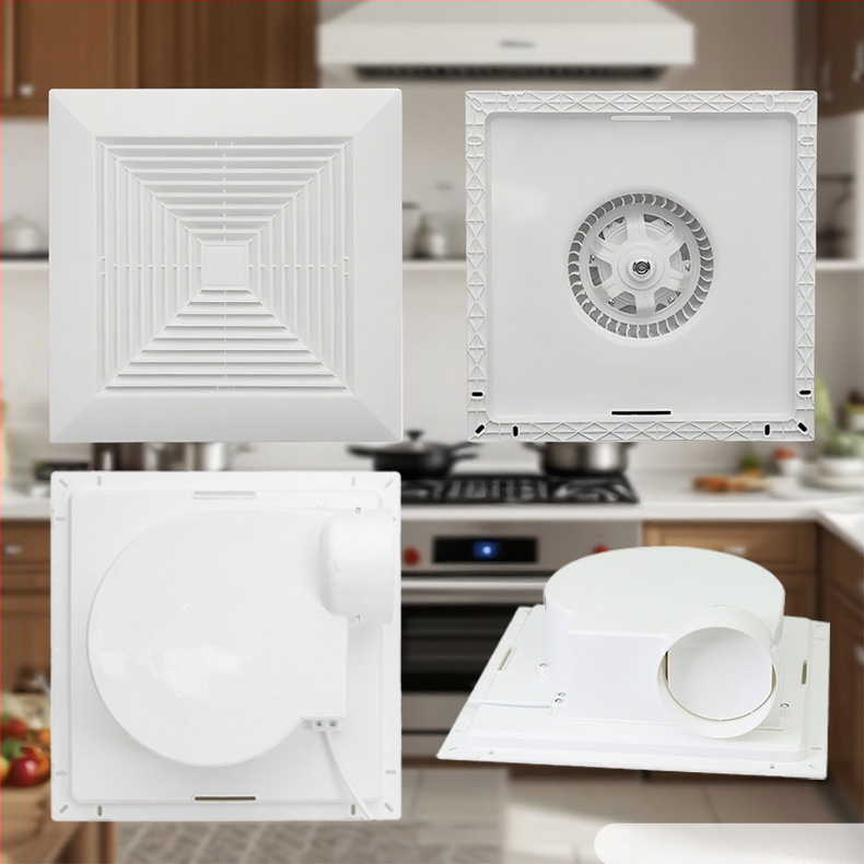 Csatornás típusú szellőztető ventilátor konyhához és fürdőszobához, mennyezet alatti felszerelés, 220V, 40W