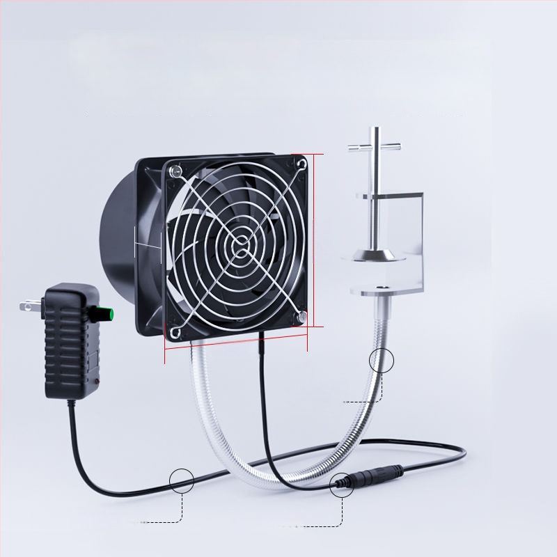 Univerzális konzolos ventilátor forrasztási füst elszívására – füst-elszívó, ablakos stílus