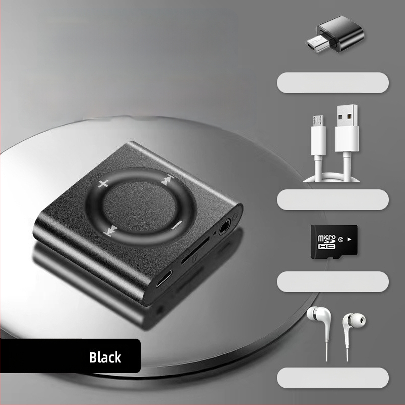 Studentu MP3 atskaņotājs - Mini pārnēsājams sporta muzikālais atskaņotājs, MP3 atskaņošana, bez paplašināšanas kartes atbalsta