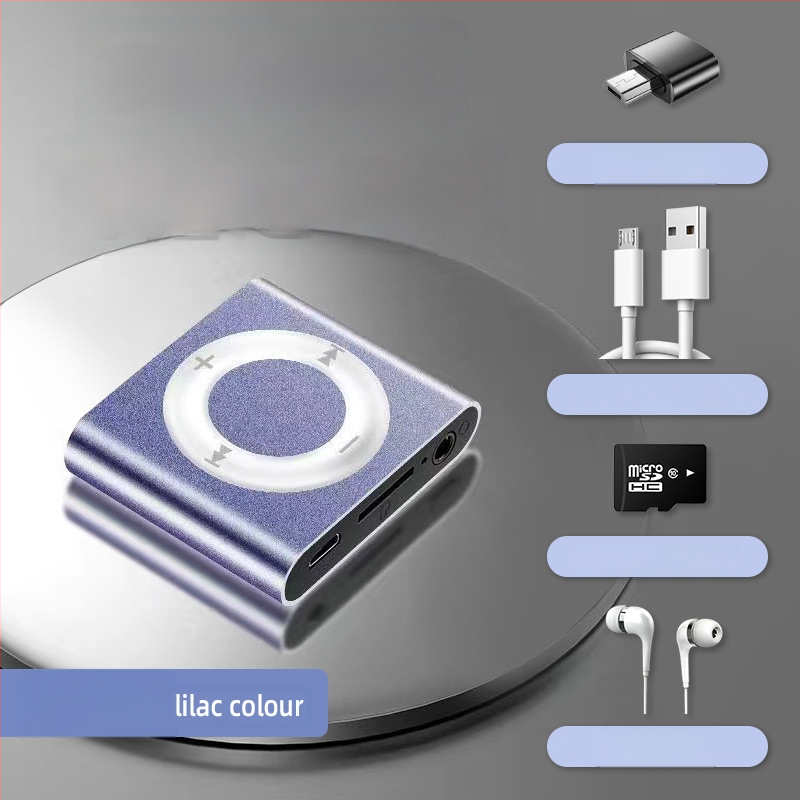 Studentu MP3 atskaņotājs - Mini pārnēsājams sporta muzikālais atskaņotājs, MP3 atskaņošana, bez paplašināšanas kartes atbalsta