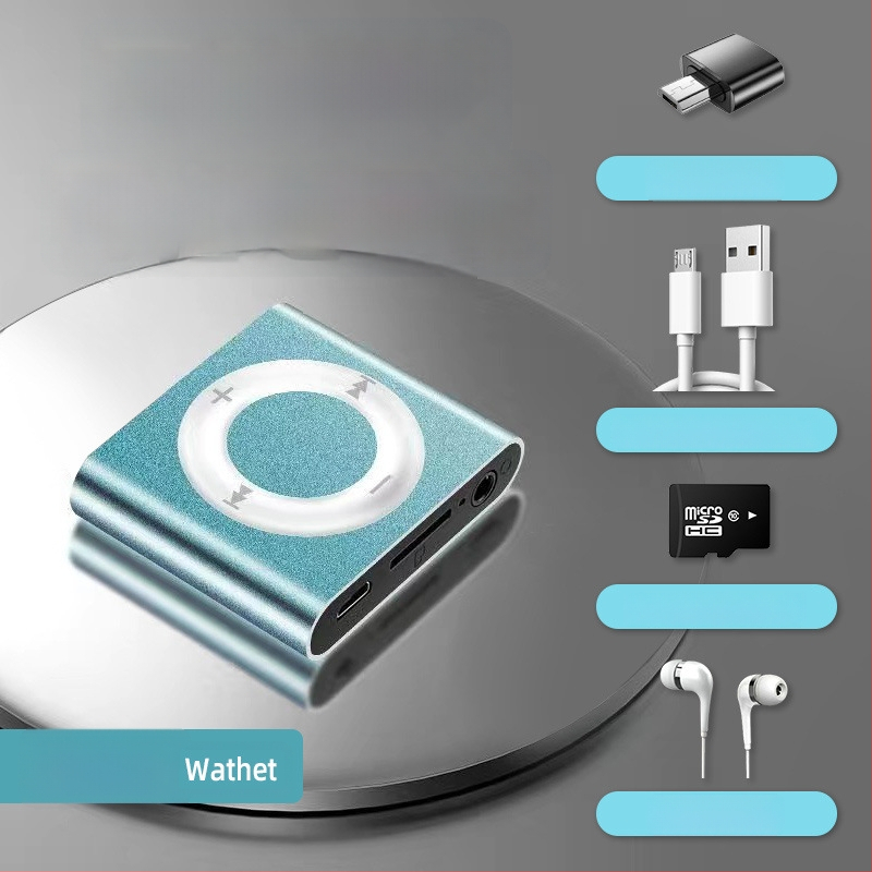 Studentu MP3 atskaņotājs - Mini pārnēsājams sporta muzikālais atskaņotājs, MP3 atskaņošana, bez paplašināšanas kartes atbalsta