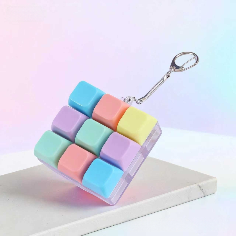 Δοκιμαστής καπακίων πλήκτρων εννέα κελιών, μπρελόκ – Πλαστικό, Σύγχρονο μινιμαλιστικό στυλ, έτοιμο για δώρο