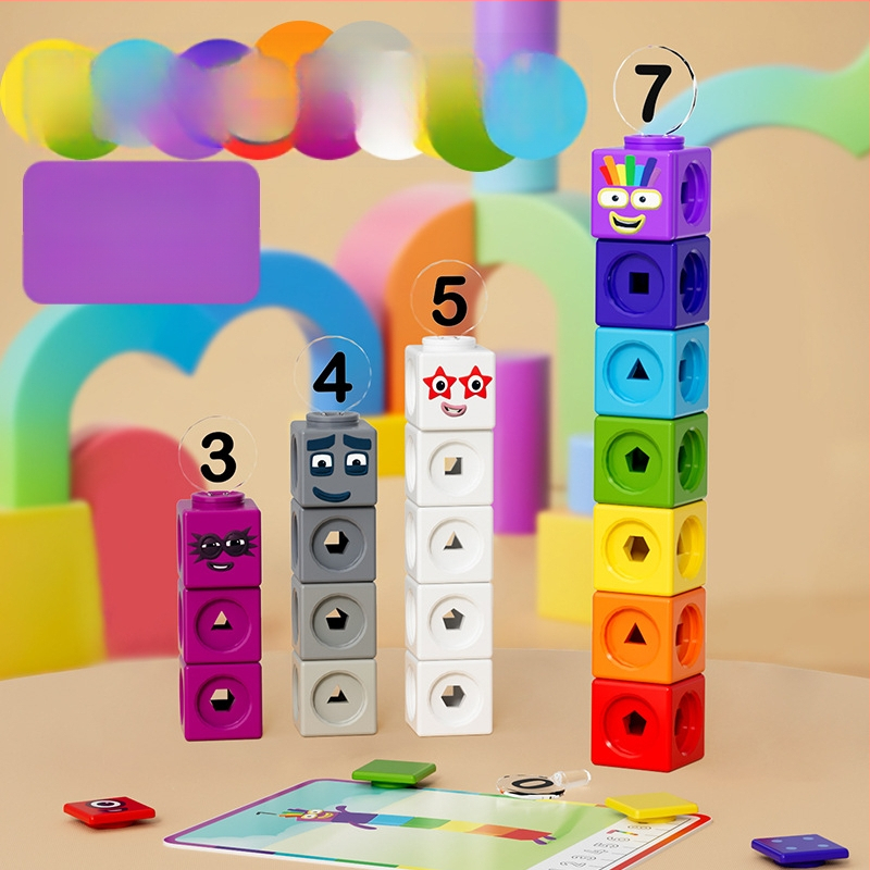 Švietimo skaitmeniniai statybiniai blokeliai ankstyvajai ugdymui – ABS plastikas, dideli blokeliai, 100–200 dalių, 4–6 metų vaikams, DIY surinkimas