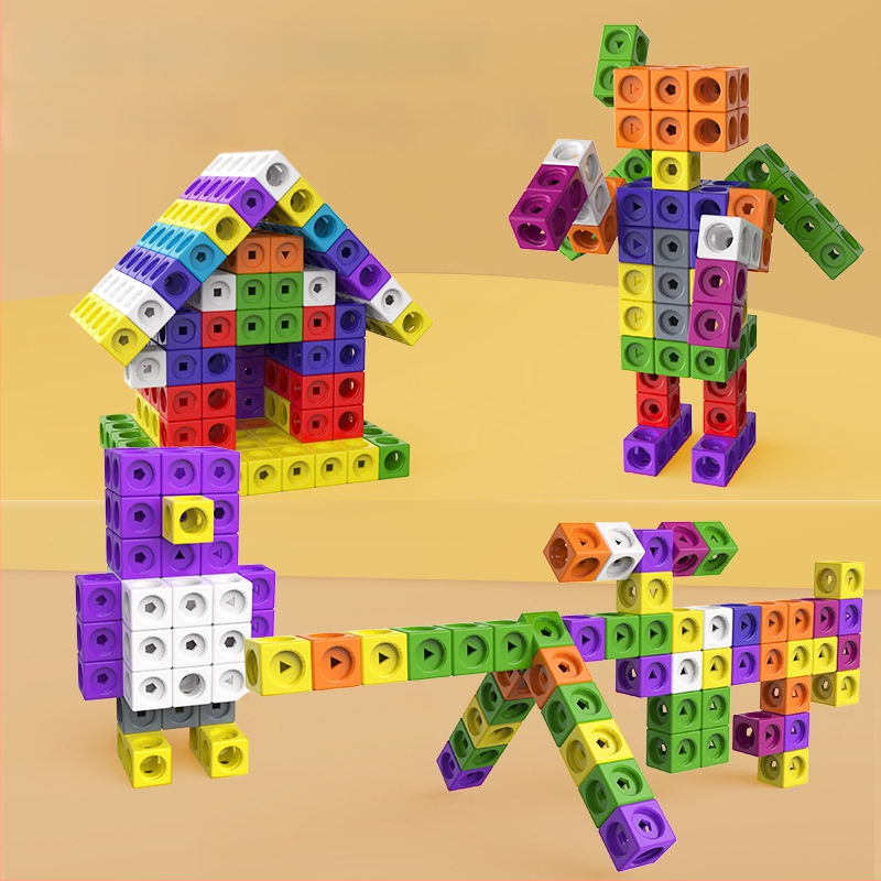 Švietimo skaitmeniniai statybiniai blokeliai ankstyvajai ugdymui – ABS plastikas, dideli blokeliai, 100–200 dalių, 4–6 metų vaikams, DIY surinkimas