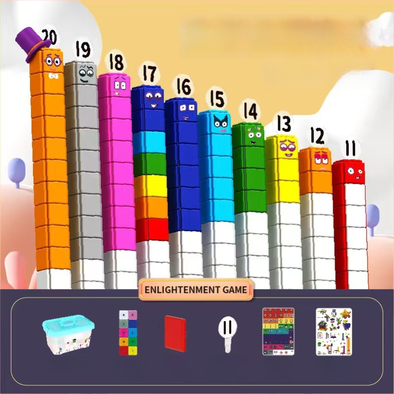 Švietimo skaitmeniniai statybiniai blokeliai ankstyvajai ugdymui – ABS plastikas, dideli blokeliai, 100–200 dalių, 4–6 metų vaikams, DIY surinkimas