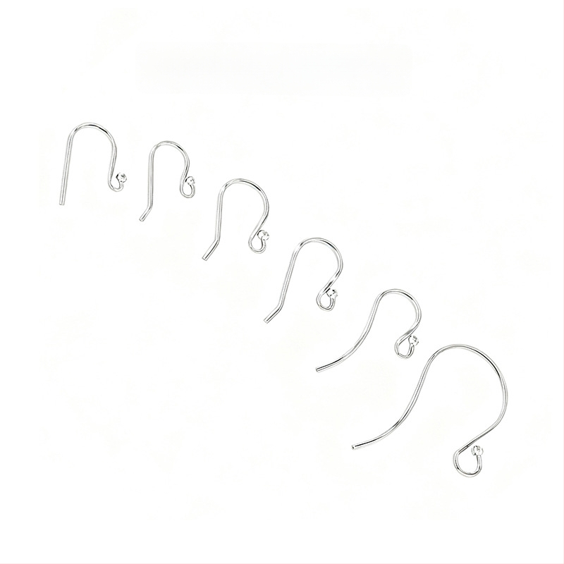 Ασημένια άγκιστρα για τα αυτιά σε σχήμα U από S925 – κεφαλή με χάντρα, εξάρτημα DIY για γυναικεία σκουλαρίκια