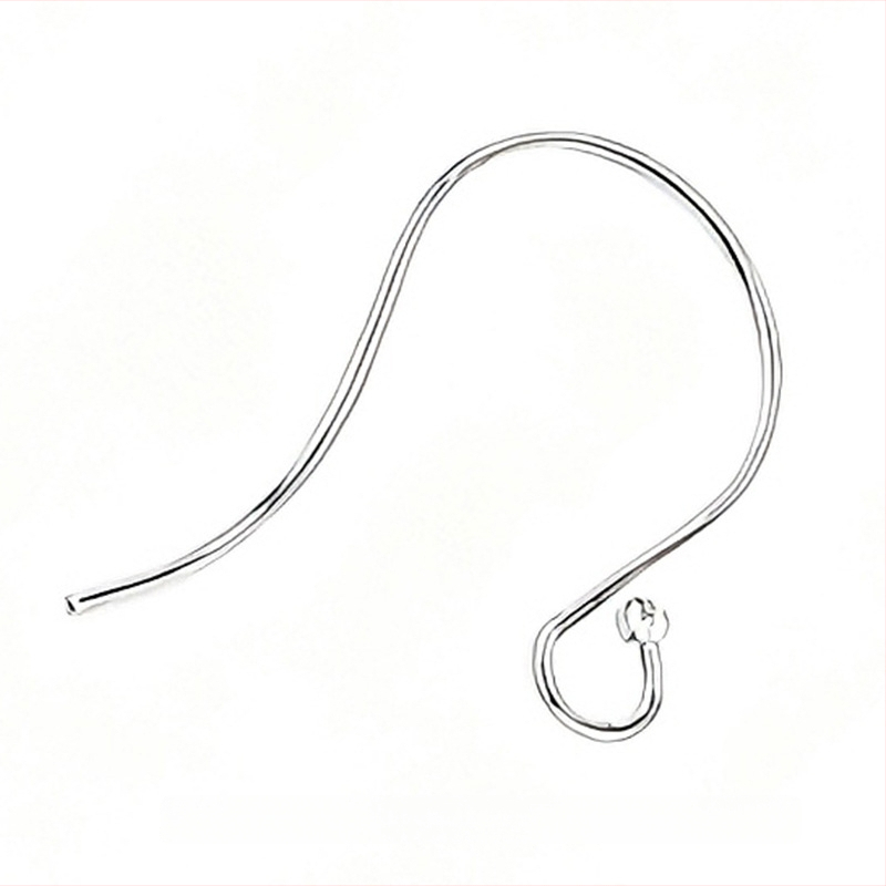 Ασημένια άγκιστρα για τα αυτιά σε σχήμα U από S925 – κεφαλή με χάντρα, εξάρτημα DIY για γυναικεία σκουλαρίκια