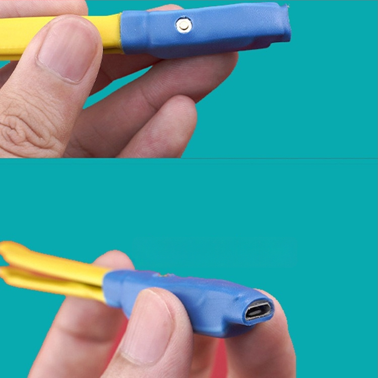 Achang Φωτεινό εργαλείο καθαρισμού αυτιών για παιδιά - Σιλικόνη με μαλακό άκρο, οπτικό παράθυρο, επαναφορτιζόμενο