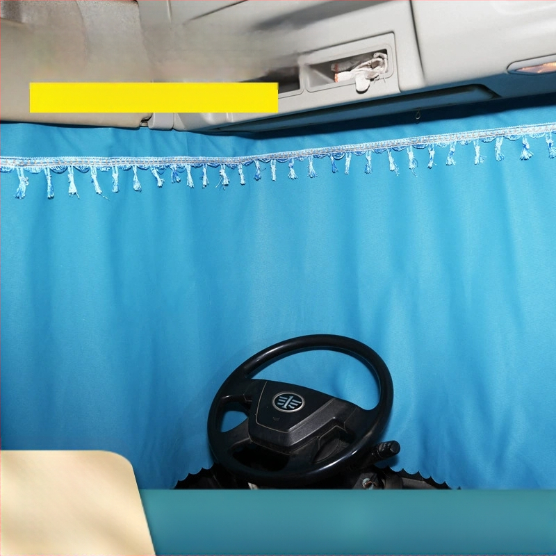 Perdea pentru camion cu spațiu de dormit — opac, gros, poliester, universal, montaj suspendat, stil minimalist