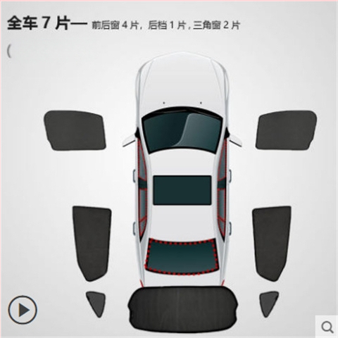 Jaluzea auto din plasă cu clips magnetic, izolație termică pentru geam lateral, montaj încastrat (Material: plasă; Modele aplicabile: acoperire vehicul dedicat; Model: vezi detalii)