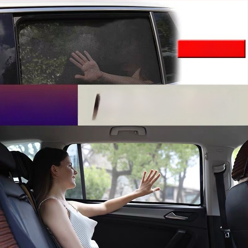 Jaluzea auto din plasă cu clips magnetic, izolație termică pentru geam lateral, montaj încastrat (Material: plasă; Modele aplicabile: acoperire vehicul dedicat; Model: vezi detalii)