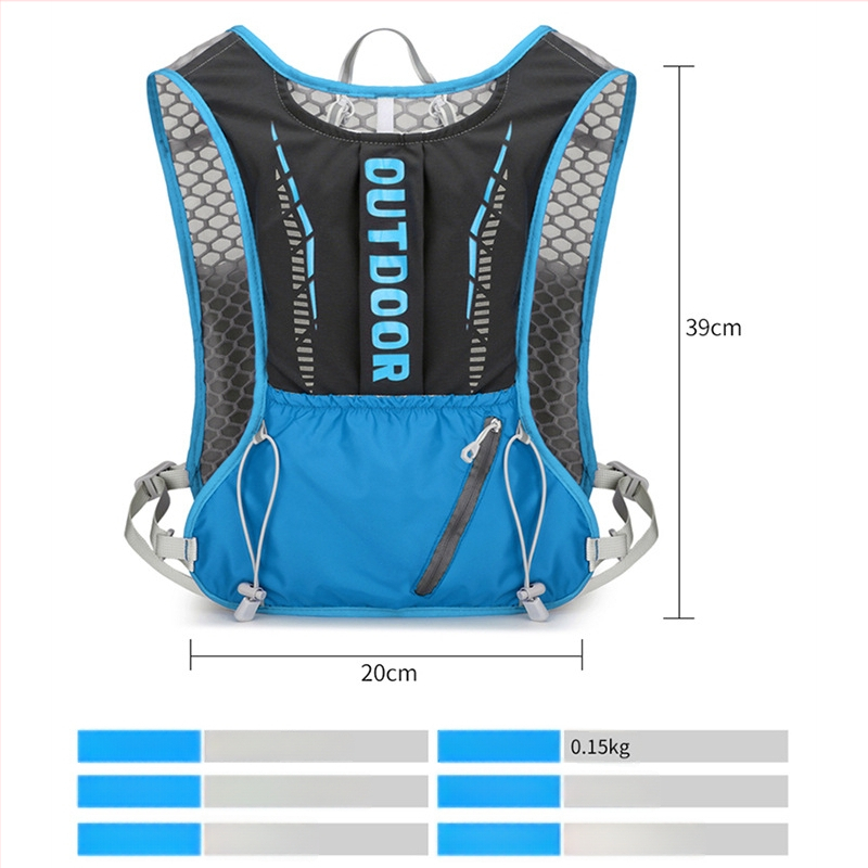 Rucsac sport ultraușor pentru ciclism și drumeții, cu bretele curbate, din nylon și căptușeală din poliester, unisex
