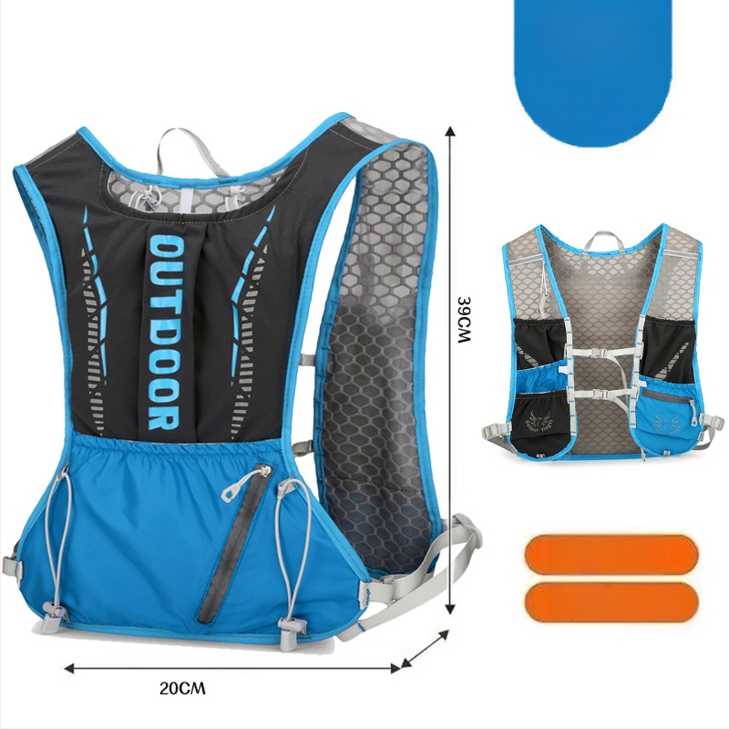 Rucsac sport ultraușor pentru ciclism și drumeții, cu bretele curbate, din nylon și căptușeală din poliester, unisex