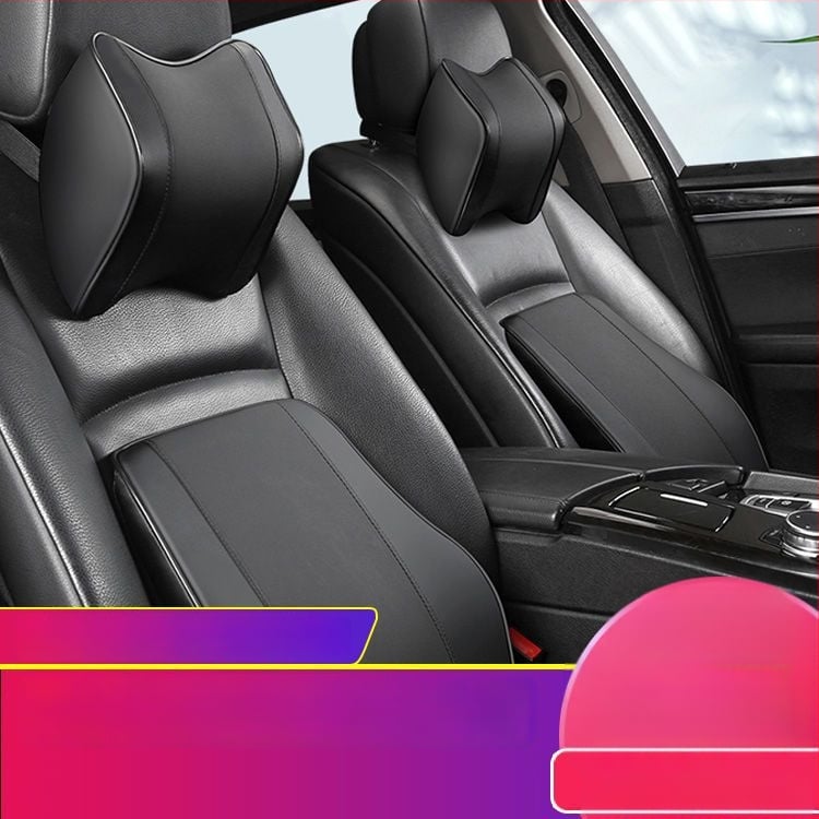 Auto galvas balsts un jostas atbalsts ar memory foam — Mākslīgā āda, Visu sezonu, Piemērots visiem automobiļiem, Vienkāršs stils