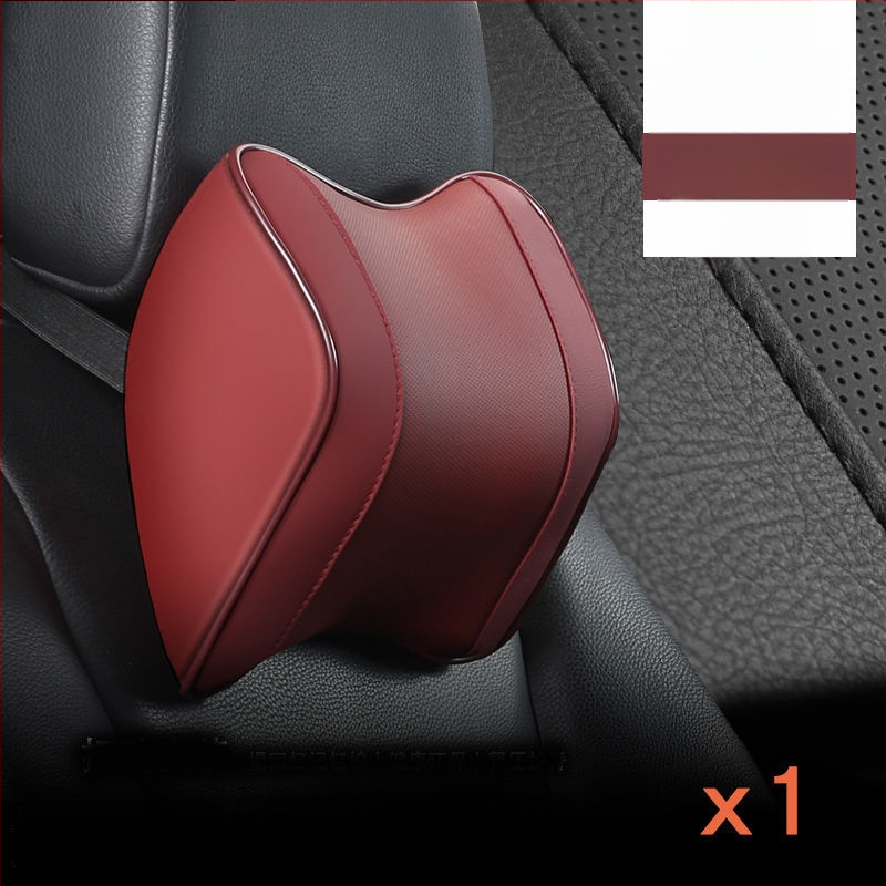 Auto galvas balsts un jostas atbalsts ar memory foam — Mākslīgā āda, Visu sezonu, Piemērots visiem automobiļiem, Vienkāršs stils