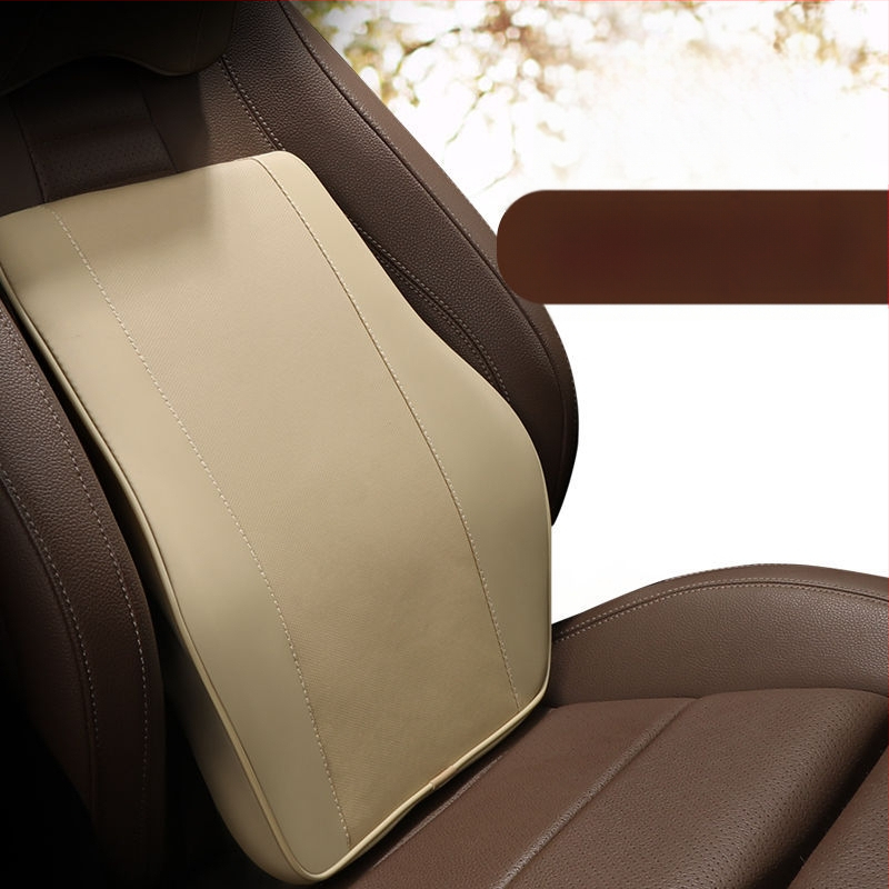 Auto galvas balsts un jostas atbalsts ar memory foam — Mākslīgā āda, Visu sezonu, Piemērots visiem automobiļiem, Vienkāršs stils