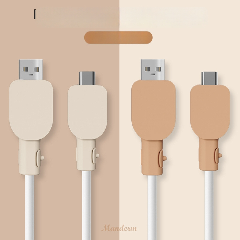 Universālais silikona aizsargs uzlādes kabelim, saderīgs ar Vivo/Xiaomi/Oppo/Huawei – izturīgs pret lūzumiem, vienkāršs vērpšanas dizains