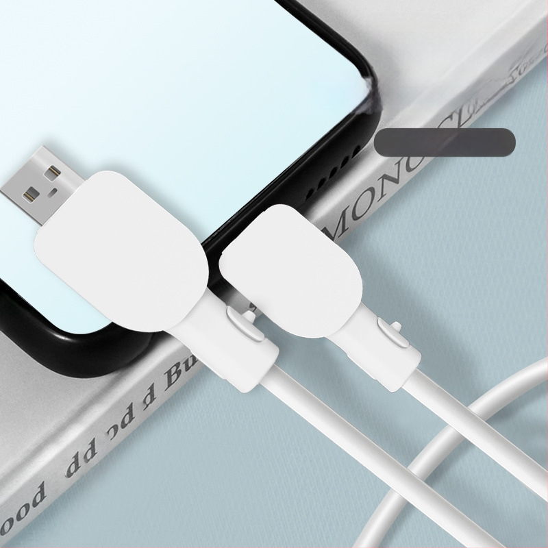 Universālais silikona aizsargs uzlādes kabelim, saderīgs ar Vivo/Xiaomi/Oppo/Huawei – izturīgs pret lūzumiem, vienkāršs vērpšanas dizains