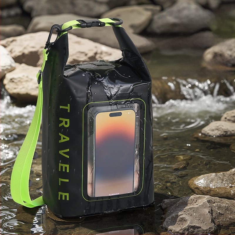 Водоустойчива чанта през рамо за открито – PVC мрежеста материя, EVA подплата, унисекс