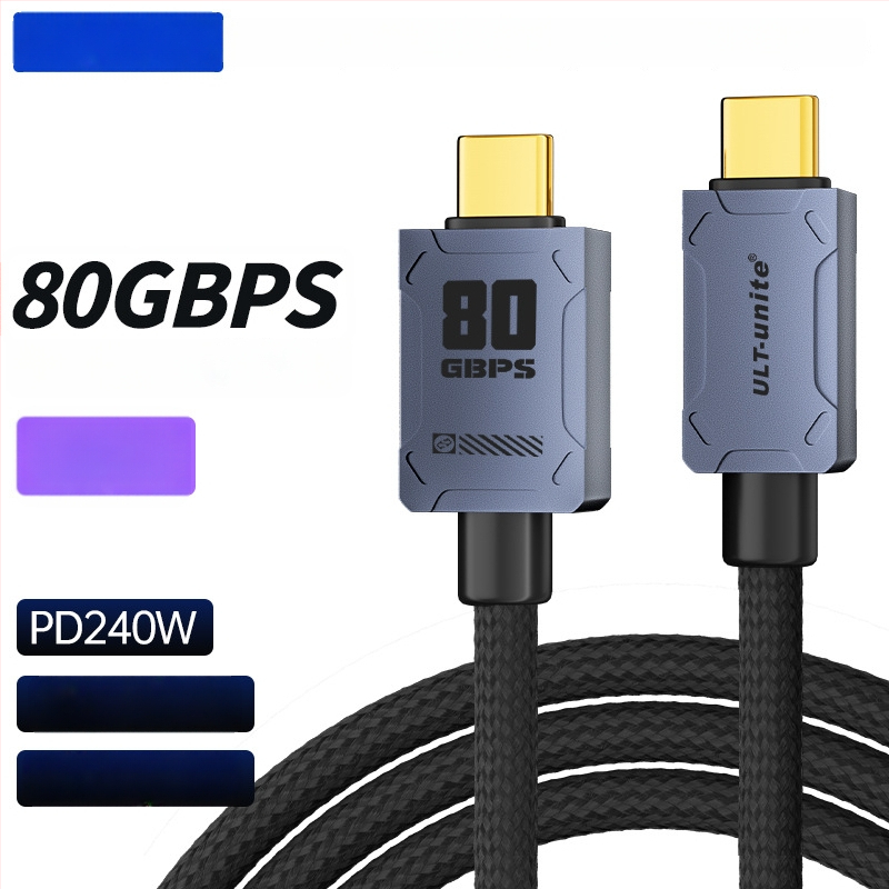 Thunderbolt 4/5 USB-C adatkábel, kétoldalas, teljes körű funkció, USB-C töltőkábel, 40Gbps nagy sebesség