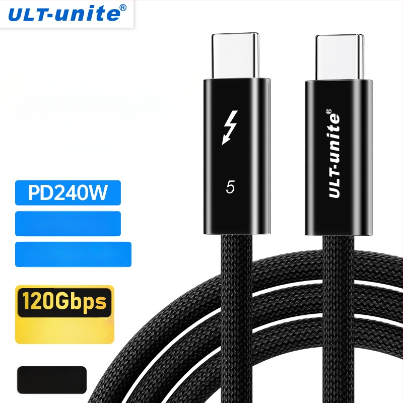 Thunderbolt 4/5 USB-C adatkábel, kétoldalas, teljes körű funkció, USB-C töltőkábel, 40Gbps nagy sebesség