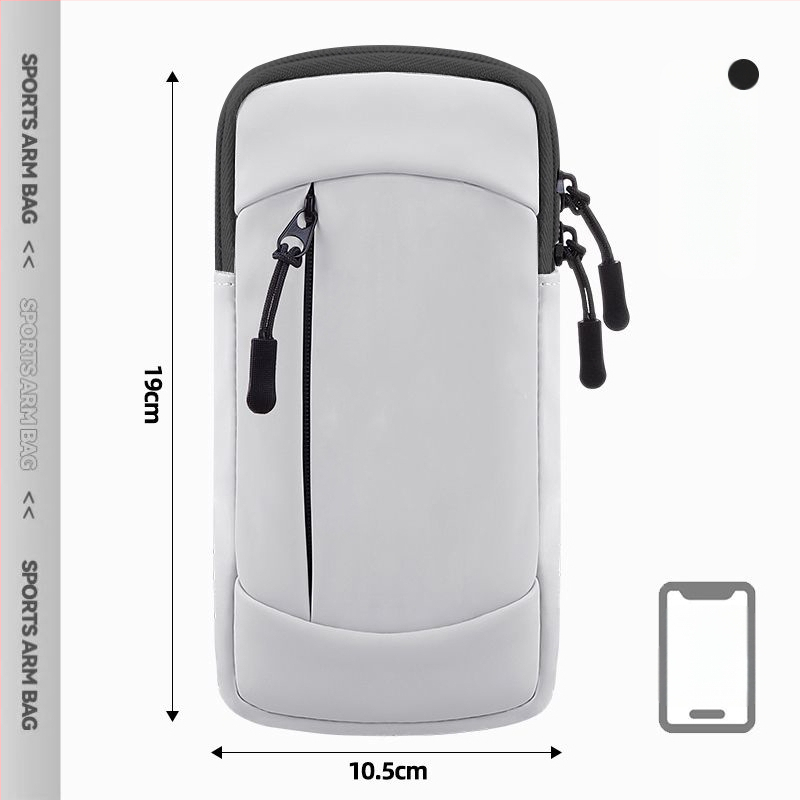 Geantă de braț pentru telefon la alergare - material PU, ultra-ușoară, respirabilă, impermeabilă, căptușită cu nylon
