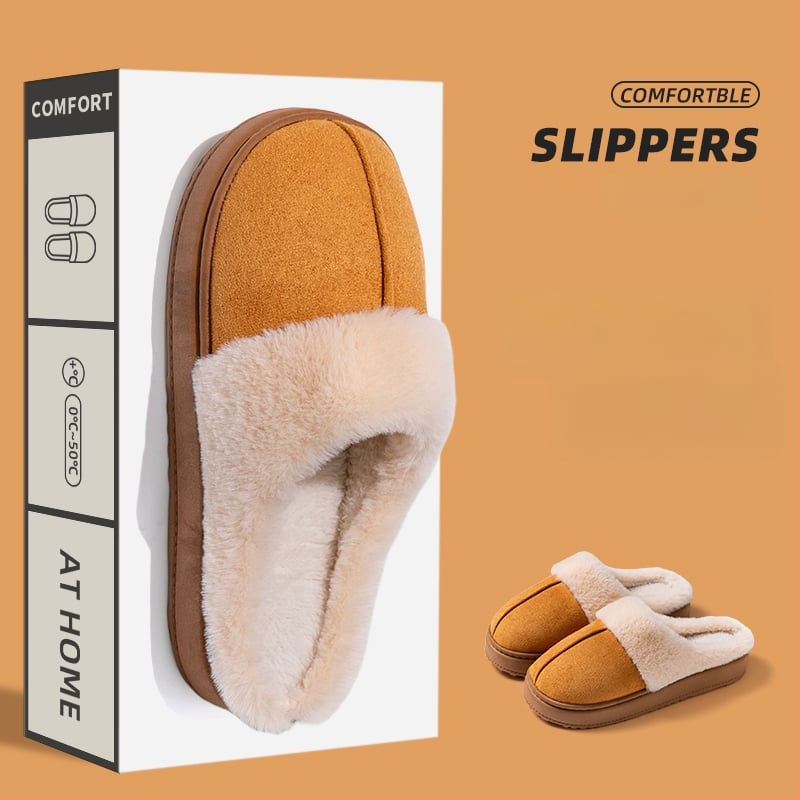 Unisex lina mājas čības ar slēgtu aizmuguri, rudens–ziemas sezonai, silti kā sniega zābaki, anti-slip PVC zole, pūkaina odere