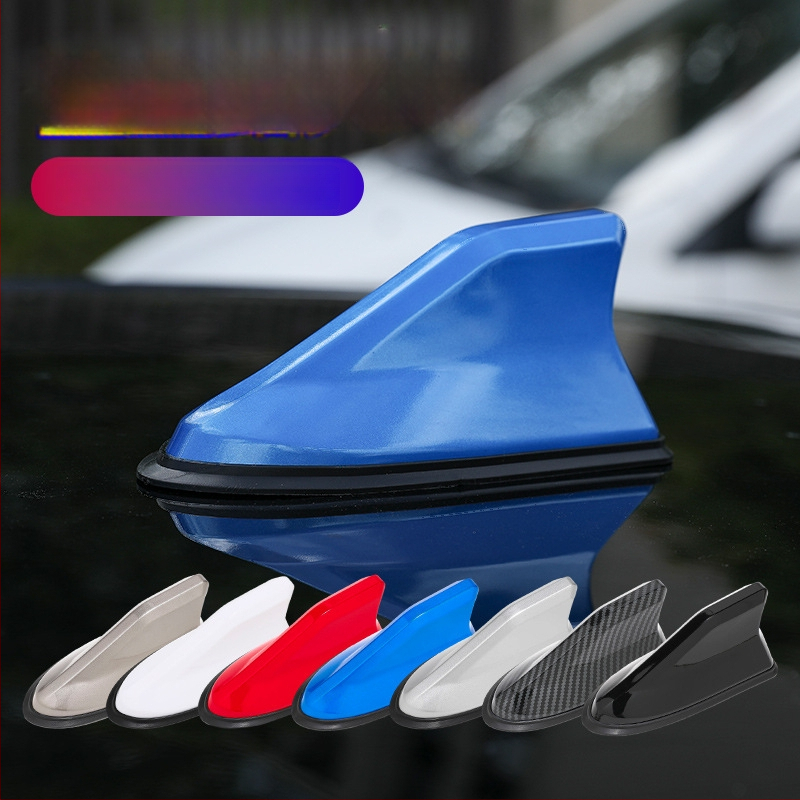Antena auto în formă de aripă de rechin, corp ABS, MT1202, compatibilitate universală, antenă decorativă pentru semnal FM/AM
