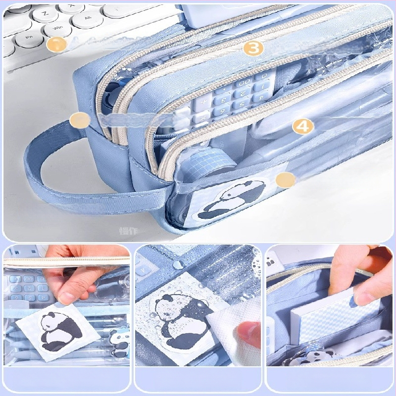 Auduma pildspalvas soma, caurspīdīga, Insta stils, skolas piederumi