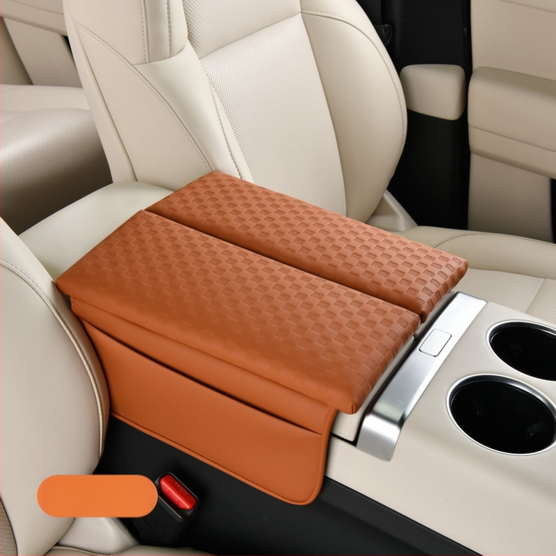 Automobiļa rokasbalsta kaste ar dubultu atvēršanu un ādas pārklājumu uzglabāšanai (Materiāls: Āda; Piemērojami modeļi: Universāli; Zīmols: Special; Privāta zīmola autorizācija: Jā)