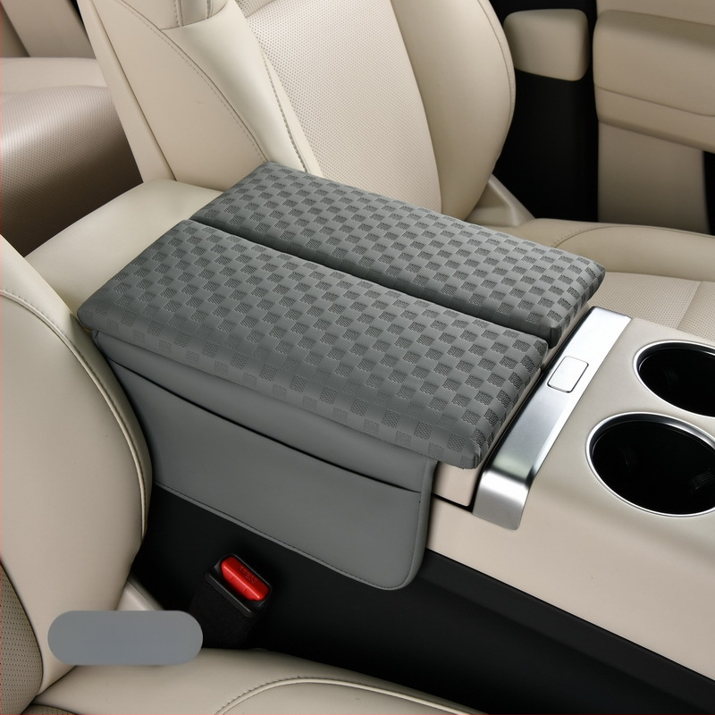 Automobiļa rokasbalsta kaste ar dubultu atvēršanu un ādas pārklājumu uzglabāšanai (Materiāls: Āda; Piemērojami modeļi: Universāli; Zīmols: Special; Privāta zīmola autorizācija: Jā)