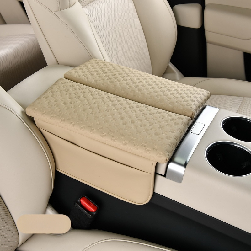 Automobiļa rokasbalsta kaste ar dubultu atvēršanu un ādas pārklājumu uzglabāšanai (Materiāls: Āda; Piemērojami modeļi: Universāli; Zīmols: Special; Privāta zīmola autorizācija: Jā)