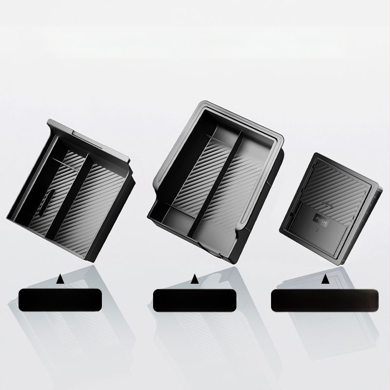 Plastiska centrālās konsoles uzglabāšanas vāciņš Tesla Model Y un Model 3; rokas balsta uzglabāšanas kastīte; privāta uzglabāšana