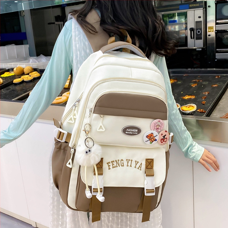 Rucsac școlar pentru elevi – capacitate mare, ușor, protecție a coloanei vertebrale, set din trei piese