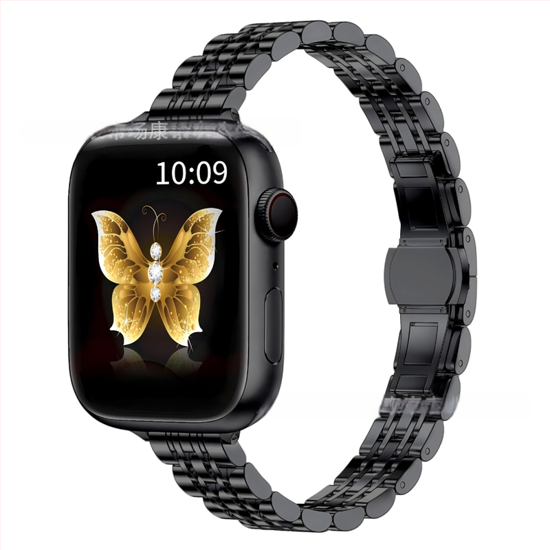 Kangtai стоманена лента за Apple Watch S9/Ultra2 с пеперудена закопчалка