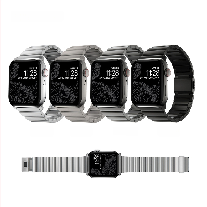Narukvica za sat od titan čelične legure s magnetnim kopčom, kompatibilna s Apple Watch i Samsung Ultra.