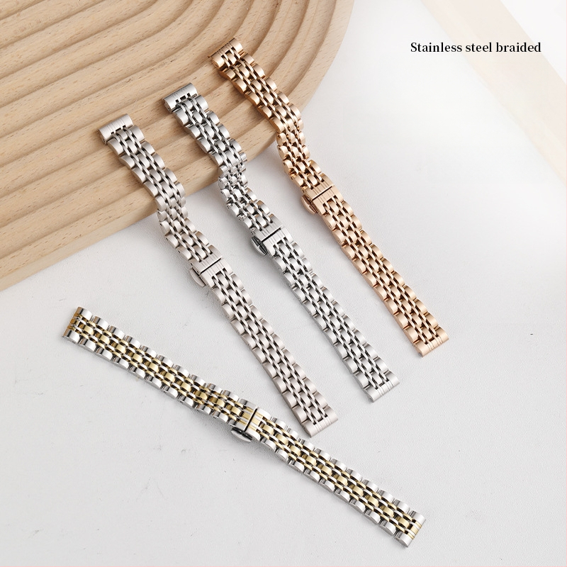 Apple Watch неръждаема стомана каишка с пеперудна катарама, седемзвено звено, тънък модел