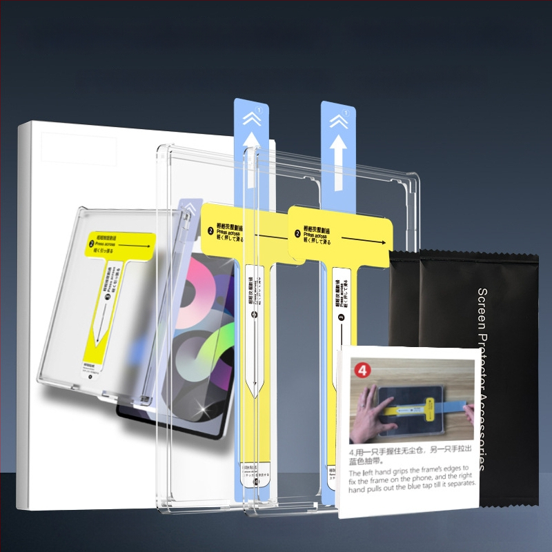 iPad 10. paaudzes/11. paaudzes stikla ekrāna aizsargs — 0,33 mm Asahi stikls; priekšējā ekrāna aizsardzība; pret zilā gaisma; putekļu izturīgs; pret pirkstu nospiedumiem