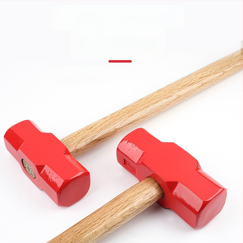 Осмоъгълен чук с глава от високовъглеродна стомана и дървена дръжка за домашна и професионална употреба (Глава: високовъглеродна стомана; Дръжка: дърво; За ударни задачи)