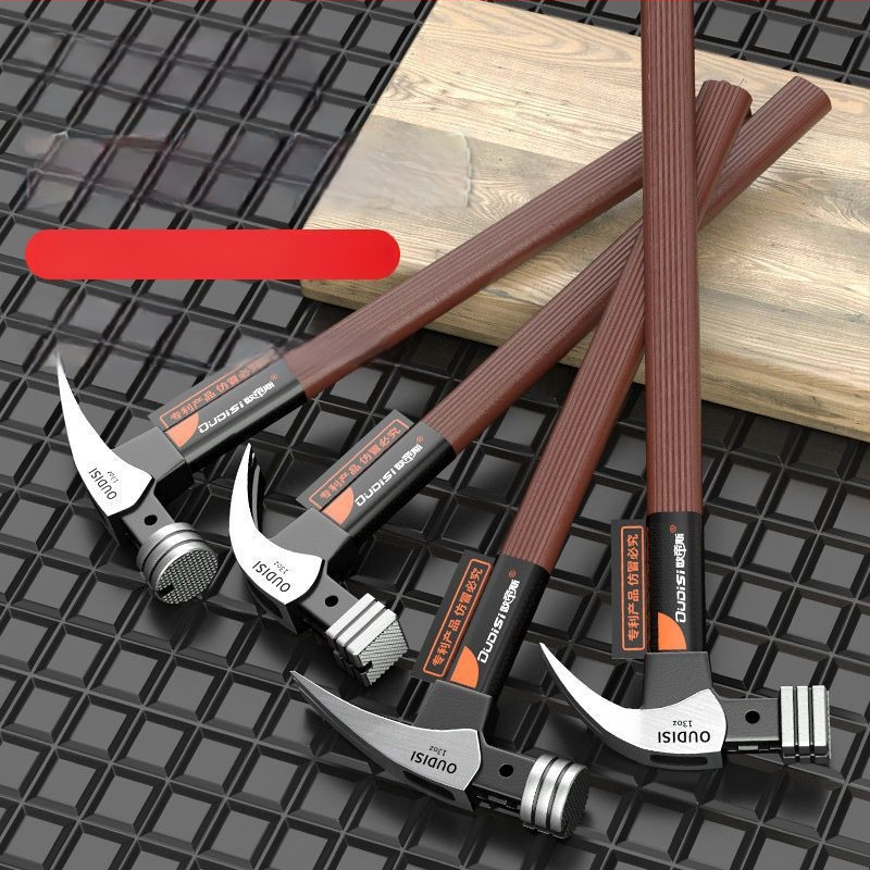 Чук с изолиран захват за електротехници, дърводелски чук с клин за монтаж и издърпване на пирони, индустриално качество, глава от високовъглеродна стомана