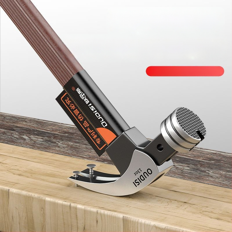 Чук с изолиран захват за електротехници, дърводелски чук с клин за монтаж и издърпване на пирони, индустриално качество, глава от високовъглеродна стомана