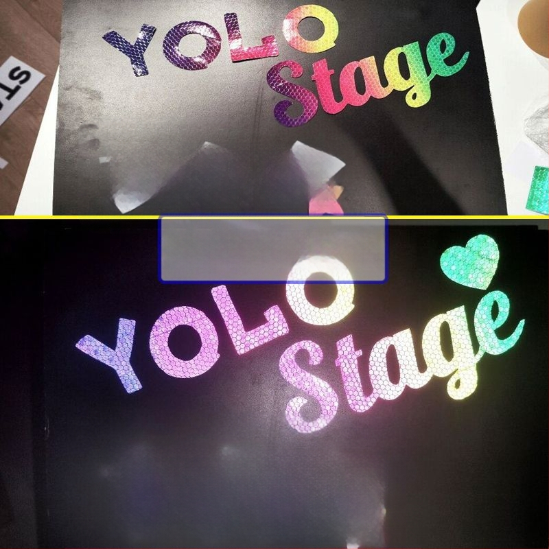 Elektriskā motocikla korpusa dekoratīvās uzlīmes ar krāsainām atstarotām lentēm — Zīmols: Unique, Materiāls: Other