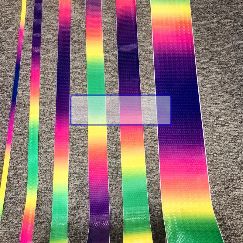 Elektriskā motocikla korpusa dekoratīvās uzlīmes ar krāsainām atstarotām lentēm — Zīmols: Unique, Materiāls: Other