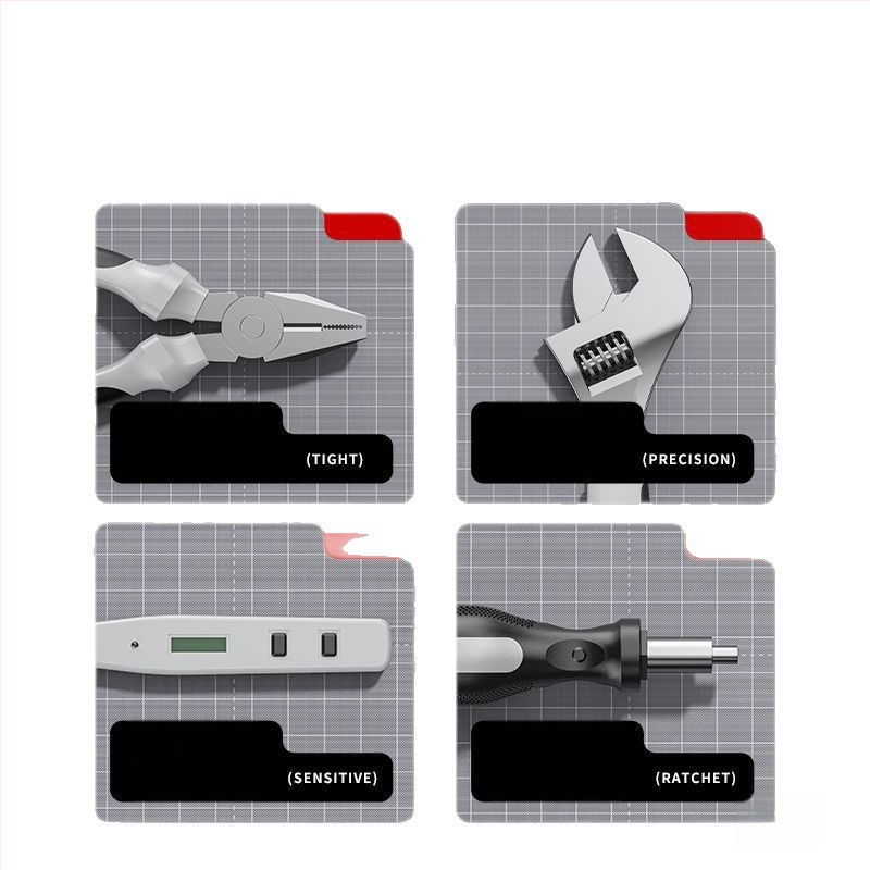 Családi javító szerszámkészlet autóba szerelhető szerszámos ládával, szénacélból, 81-100 darab